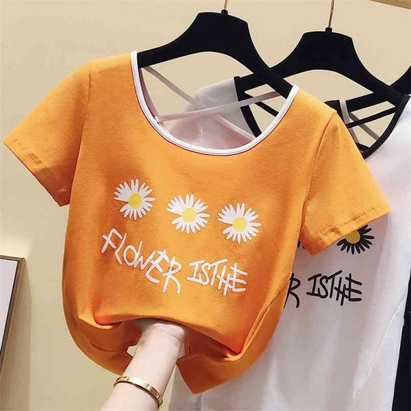 cotton t-shirt for women o neck short sleeves floral print tee summer female pullover casual tees a2785 210428, White
cotton t-shirt for women o neck short sleeves floral print tee summer female pullover casual tees a2785 210428, White