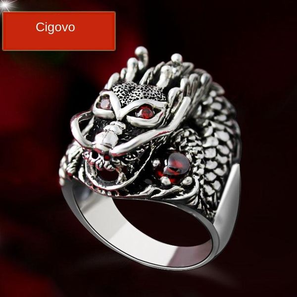 cluster rings 925 silver jewelry antique thai dragon head ring fashion men's food personality single domineering, Golden;silver
cluster rings 925 silver jewelry antique thai dragon head ring fashion men's food personality single domineering, Golden;silver