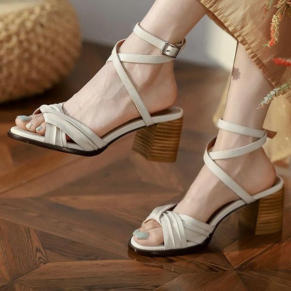 dress shoes summer woman sandals genuine leather cross strap high heels 2021 party office lady women, Black
dress shoes summer woman sandals genuine leather cross strap high heels 2021 party office lady women, Black