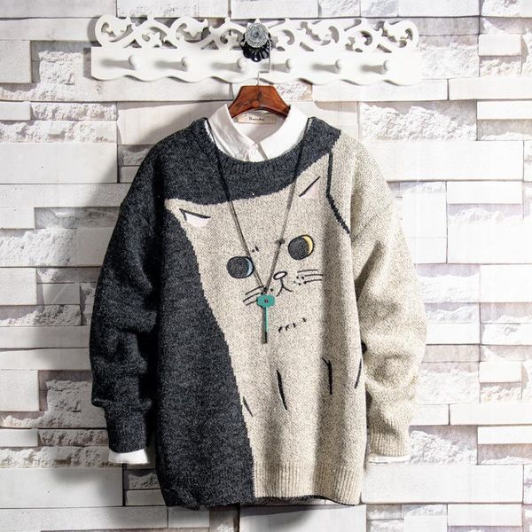 men's sweaters wholesale 2021 embroidery teenagers casual couple cat sweater autumn and winter lazy warmth base thick plus velvet, White;black
men's sweaters wholesale 2021 embroidery teenagers casual couple cat sweater autumn and winter lazy warmth base thick plus velvet, White;black