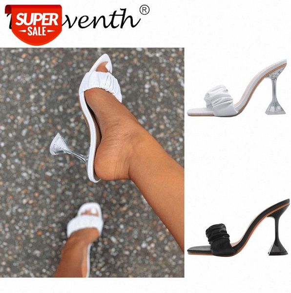 799 deleventh white heels shoes european and american simple pleated sandals slippers women's #wr1g, Black
799 deleventh white heels shoes european and american simple pleated sandals slippers women's #wr1g, Black