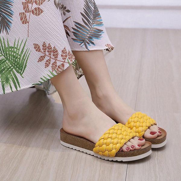 slippers woven wood cut bottom flat women 2021 summer platform sandals comfortable breathable non-slip home beach slides, Black
slippers woven wood cut bottom flat women 2021 summer platform sandals comfortable breathable non-slip home beach slides, Black