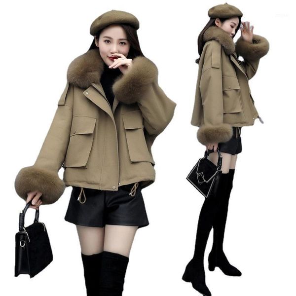 women's jackets down cotton coat mid-length hooded jacket big fur collar 2021 fashion, Black;brown
women's jackets down cotton coat mid-length hooded jacket big fur collar 2021 fashion, Black;brown