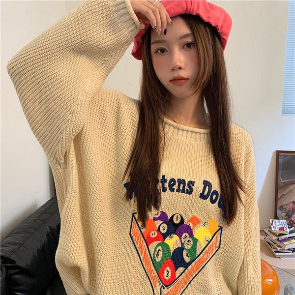 women's sweaters 2021 autumn and winter gray round neck pullover long-sleeved knitted casual lazy sweater design female loose top, White;black
women's sweaters 2021 autumn and winter gray round neck pullover long-sleeved knitted casual lazy sweater design female loose top, White;black
