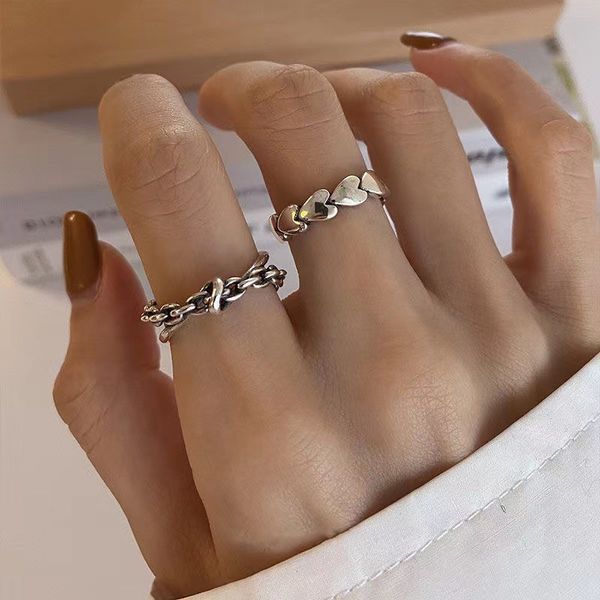 stainless steel ring love heart rings set for women geometric knuckle finger ring wedding party vintage jewelry gifts, Silver
stainless steel ring love heart rings set for women geometric knuckle finger ring wedding party vintage jewelry gifts, Silver