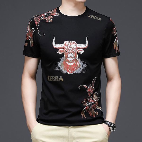 men's t-shirts luxury cool t-shirt summer short-sleeved fashion printed round neck casual top, White;black
men's t-shirts luxury cool t-shirt summer short-sleeved fashion printed round neck casual top, White;black