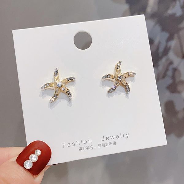 south korea contracted temperament web celebrity sen department starfish water drill s925 silver needle fresh girl earrings stud, Golden;silver
south korea contracted temperament web celebrity sen department starfish water drill s925 silver needle fresh girl earrings stud, Golden;silver