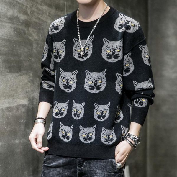 men's sweaters printed knit sweater trendy cat streetwear autumn winter harajuku o-neck casual knitwear pullovers male clothing, White;black
men's sweaters printed knit sweater trendy cat streetwear autumn winter harajuku o-neck casual knitwear pullovers male clothing, White;black