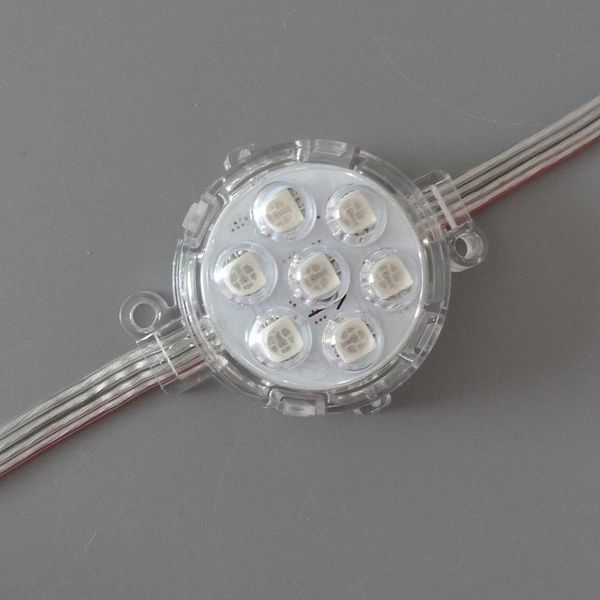 modules 50mm diameter;dc24v;addressable;rgb full color;ip68;ucs1903 pixel module;with clear lens;7pcs led;1.68w
modules 50mm diameter;dc24v;addressable;rgb full color;ip68;ucs1903 pixel module;with clear lens;7pcs led;1.68w