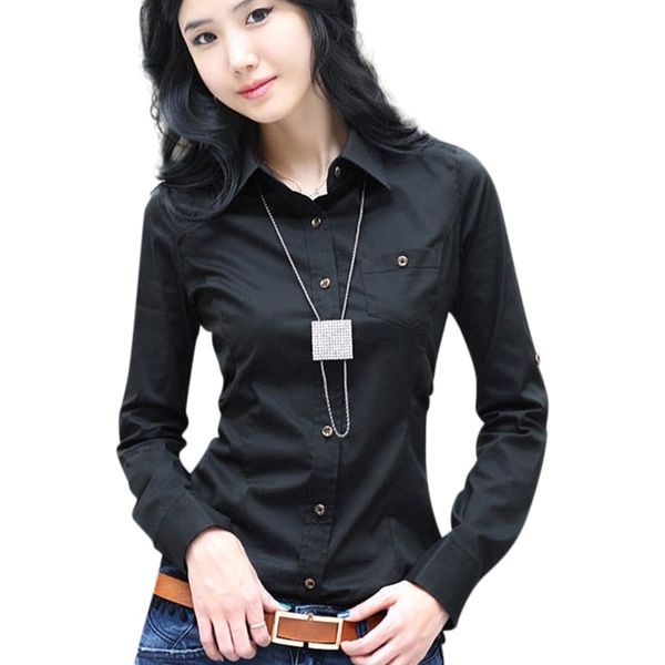concise shirts for women korean solid color blouses slim ol all-match office ladies camisa casual long-sleeved white 2xl x0521
concise shirts for women korean solid color blouses slim ol all-match office ladies camisa casual long-sleeved white 2xl x0521