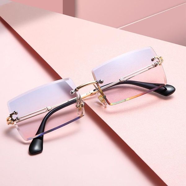 sunglasses rimless women's glasses rectangle fashion shades small square for female summer traveling brown oculos, White;black
sunglasses rimless women's glasses rectangle fashion shades small square for female summer traveling brown oculos, White;black