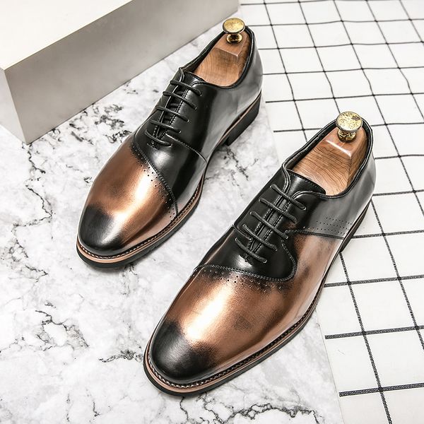 new luxury designer men's pointed gold mixed patchwork business pageant evening shoes male wedding dress prom homecoming oxford, Black
new luxury designer men's pointed gold mixed patchwork business pageant evening shoes male wedding dress prom homecoming oxford, Black