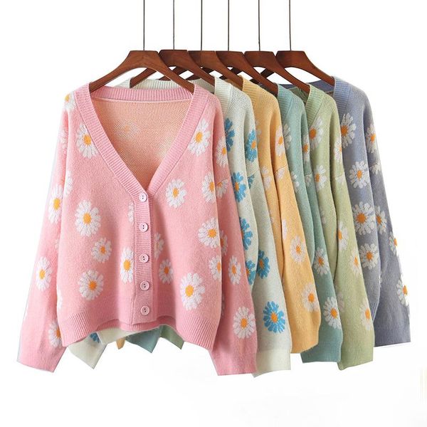 women's knits & tees vintage flower knit cardigans sweater women spring autumn v neck loose elegant coat female casual thicked clothes, White
women's knits & tees vintage flower knit cardigans sweater women spring autumn v neck loose elegant coat female casual thicked clothes, White