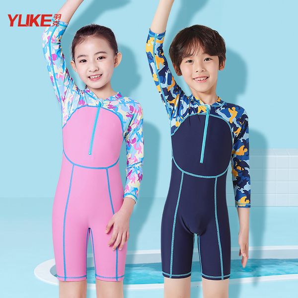 children' swimsuit for boys and girls, Red;black