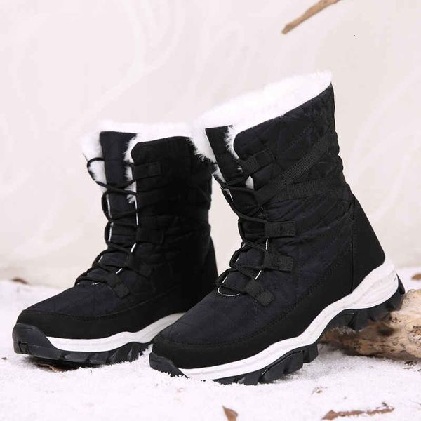boots outdoor women snow big sizes white womens winter fur women's mid calf warm plush female shoes booties a01 mzk1, Black 
boots outdoor women snow big sizes white womens winter fur women's mid calf warm plush female shoes booties a01 mzk1, Black
