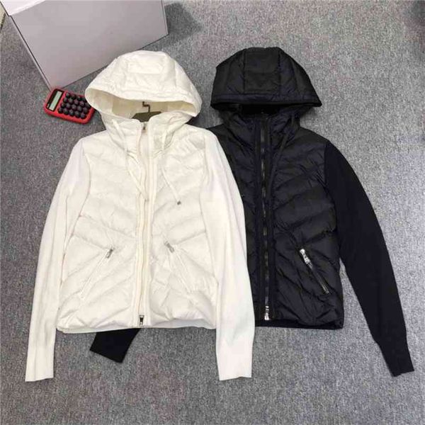 women fashion hooded down jackets knitted sweater and 90% white duck patchwork spring coats casual outerwear 210923, Black
women fashion hooded down jackets knitted sweater and 90% white duck patchwork spring coats casual outerwear 210923, Black