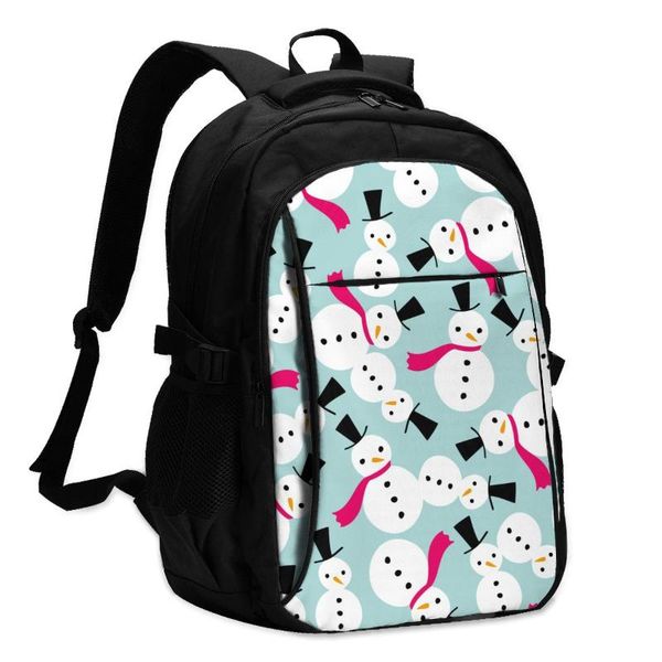backpack 2021 women men fashion snowmen with fuchsia scarf travel school recreation business bag
backpack 2021 women men fashion snowmen with fuchsia scarf travel school recreation business bag