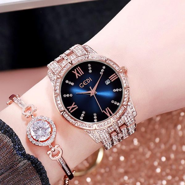 wristwatches gedi blue diamond watches crystal fashion roman numeral calendar dress watch for women waterproof gift, Slivery;brown
wristwatches gedi blue diamond watches crystal fashion roman numeral calendar dress watch for women waterproof gift, Slivery;brown