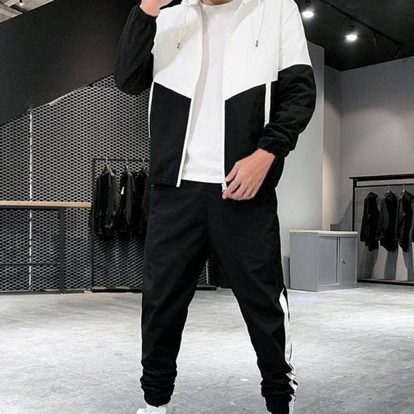 men's tracksuits patchwork hip-hop suit 2021 korean style 2-piece streetwear fitness men sportswear, Gray
men's tracksuits patchwork hip-hop suit 2021 korean style 2-piece streetwear fitness men sportswear, Gray