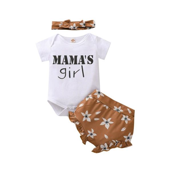 clothing sets baby short-sleeved romper+shorts+bow-knot headband, mama's girl letter print summer, White
clothing sets baby short-sleeved romper+shorts+bow-knot headband, mama's girl letter print summer, White
