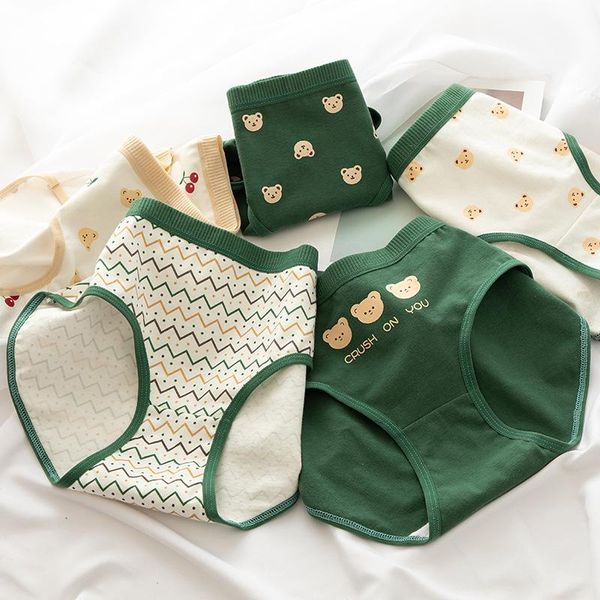 panties 6pcs/set girl underwear green bear print girl's cotton underpants crotch middle waist cartoon student's briefs, Camo
panties 6pcs/set girl underwear green bear print girl's cotton underpants crotch middle waist cartoon student's briefs, Camo