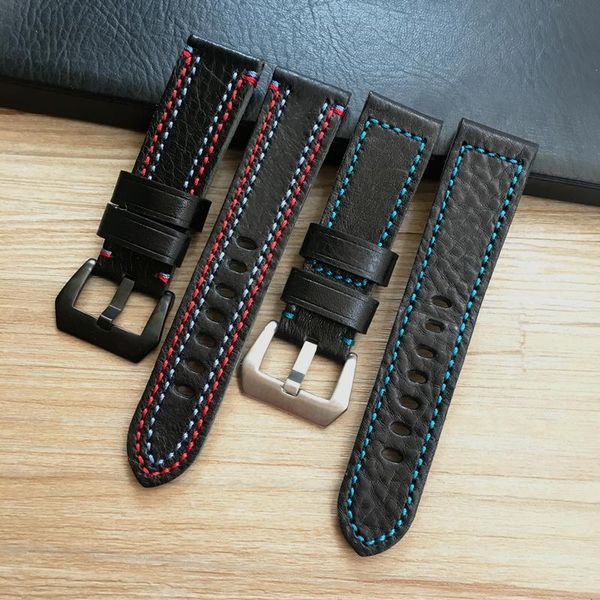 watch bands fashion high-end 24mm black with red blue stitching cowhide genuine leather watchband for pam dz wacth strap sport bracelet, Black;brown
watch bands fashion high-end 24mm black with red blue stitching cowhide genuine leather watchband for pam dz wacth strap sport bracelet, Black;brown