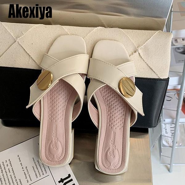 women slippers shoes comfy antiskid flat sole woman metal decoration slides beach bc442, Black 
women slippers shoes comfy antiskid flat sole woman metal decoration slides beach bc442, Black