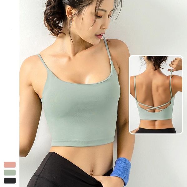 woman seamless yoga bralette running cycling breathable padded camisole proof stretchy solid color slim fit sling vest gym clothing, White;black
woman seamless yoga bralette running cycling breathable padded camisole proof stretchy solid color slim fit sling vest gym clothing, White;black