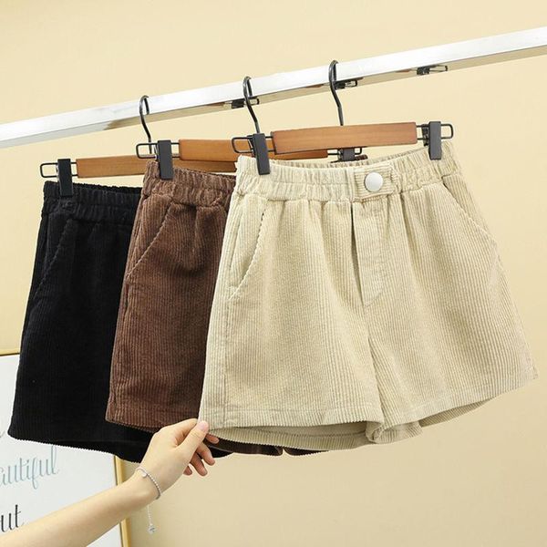 women's shorts women corduroy loose high waist casual pants ropa mujer, White;black
women's shorts women corduroy loose high waist casual pants ropa mujer, White;black