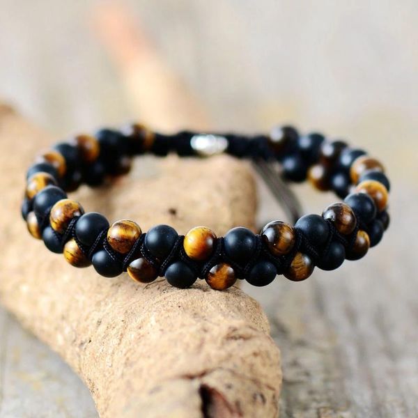 beaded, strands the double-layer natural tiger's eye bracelet adjustable healing spiritual protection meditation anxiety stress relief, Black
beaded, strands the double-layer natural tiger's eye bracelet adjustable healing spiritual protection meditation anxiety stress relief, Black