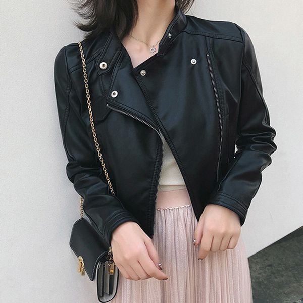 leather autumn pink faux leather motorcycle jacket stand collar slim pu short biker coats white black outerwear
leather autumn pink faux leather motorcycle jacket stand collar slim pu short biker coats white black outerwear