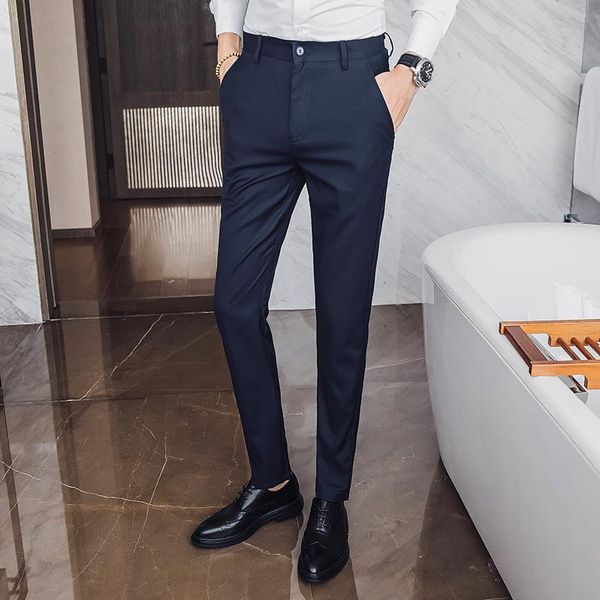 men's trousers autumn winter slim long business casual pants thin section plus velvet small straight suits & blazers, White;black
men's trousers autumn winter slim long business casual pants thin section plus velvet small straight suits & blazers, White;black