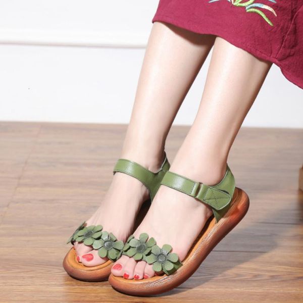 sandals summer retro genuine leather women's ladies open toe floral platform flowers casual flat women shoes mujer crii, Black
sandals summer retro genuine leather women's ladies open toe floral platform flowers casual flat women shoes mujer crii, Black