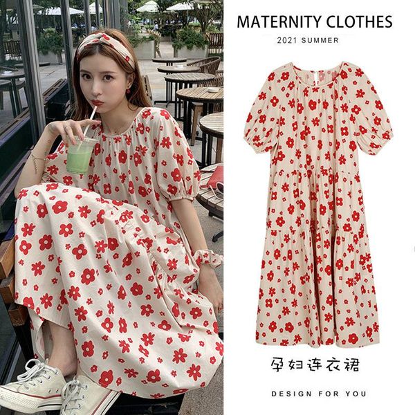 women short sleeve summer fashion casual dress pregnant woman flower maternity clothes pregnancy floral dresses, White
women short sleeve summer fashion casual dress pregnant woman flower maternity clothes pregnancy floral dresses, White