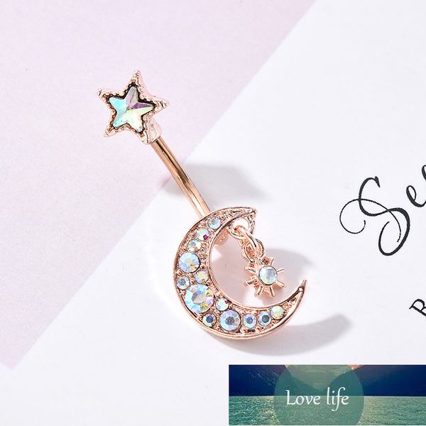 1pc star moon belly piercing crystal surgical steel navel belly button rings woman body jewelry barbell women accessories factory price expe, Silver
1pc star moon belly piercing crystal surgical steel navel belly button rings woman body jewelry barbell women accessories factory price expe, Silver
