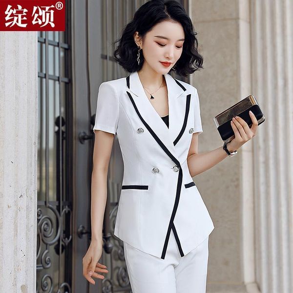 women's pants & capris blazer jacket short sleeve korean summer fashion suit, Black;white
women's pants & capris blazer jacket short sleeve korean summer fashion suit, Black;white