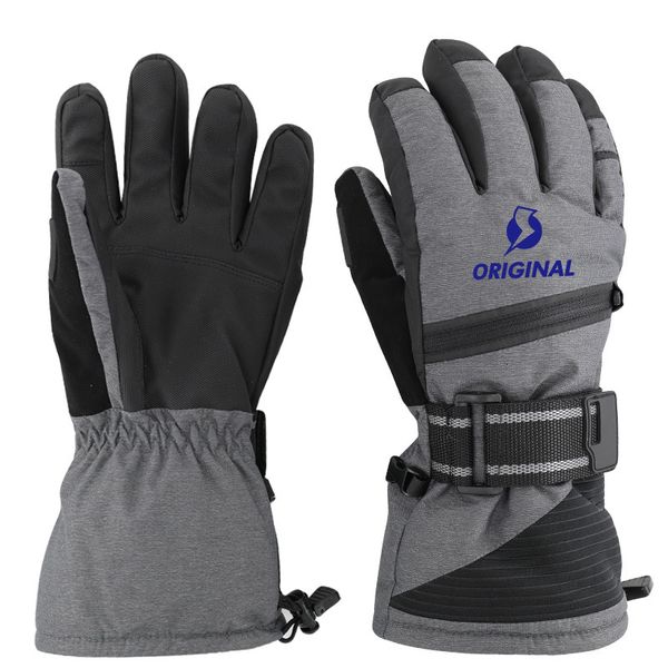 gloves winter warm sliding thickened fleece men' and women' outdoor sports riding windproof waterproof, Blue;gray 
gloves winter warm sliding thickened fleece men' and women' outdoor sports riding windproof waterproof, Blue;gray