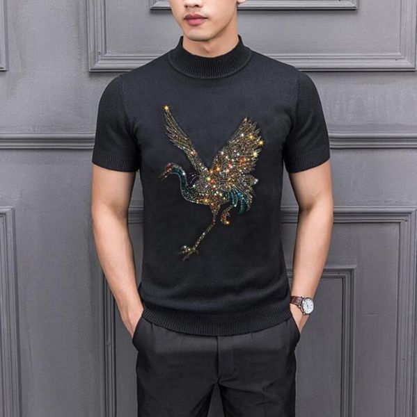 men's sweaters autumn winter short sleeve rhinestones male sweater boy loose pullover men slim thin casual knitwear knitted oversized h, White;black
men's sweaters autumn winter short sleeve rhinestones male sweater boy loose pullover men slim thin casual knitwear knitted oversized h, White;black