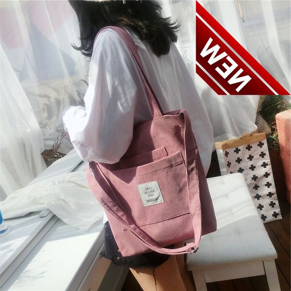 women canvas shoulder ladies casual corduroy tote soft crossbody s books striped cloth female handbag shopping bags
women canvas shoulder ladies casual corduroy tote soft crossbody s books striped cloth female handbag shopping bags