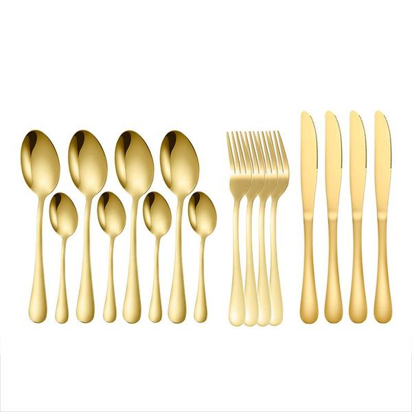 dinnerware sets 16pcs set fork spoon knife elegant stainless steel golden cutlery gold luxury tea kitchen tableware
dinnerware sets 16pcs set fork spoon knife elegant stainless steel golden cutlery gold luxury tea kitchen tableware