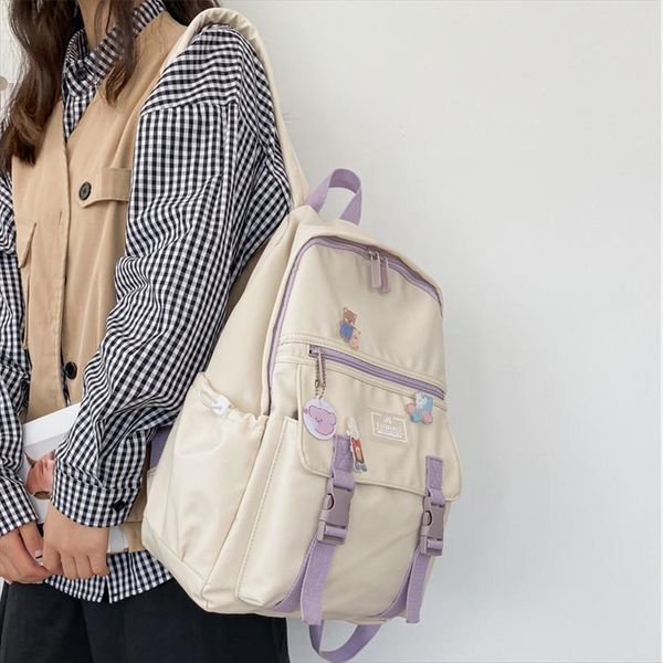preppy style buckle student backpack contrast color zipper waterproof nylon women female lovely travel bagpack
preppy style buckle student backpack contrast color zipper waterproof nylon women female lovely travel bagpack