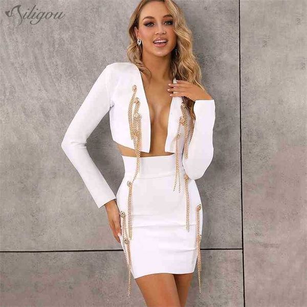 long sleeve black white chain two piece bodycon bandage dress designer fashion party vestido 210525
long sleeve black white chain two piece bodycon bandage dress designer fashion party vestido 210525