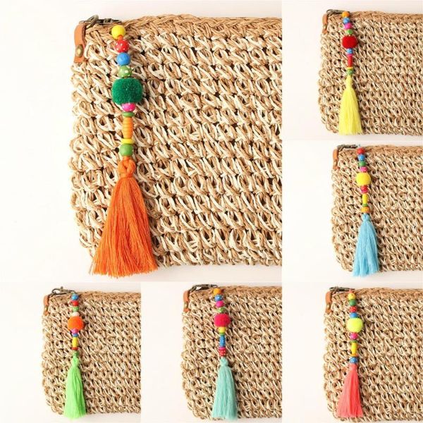 keychains 1pc pompom keychain handbag charms for summer rainbow beads tassel keyring boho jewelry women girls bag drop, Silver
keychains 1pc pompom keychain handbag charms for summer rainbow beads tassel keyring boho jewelry women girls bag drop, Silver