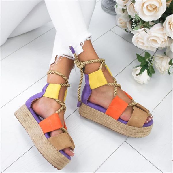 summer women lace up platform sandals mix color ankle strap espadrilles shoes ladies open toe cross big size, Black
summer women lace up platform sandals mix color ankle strap espadrilles shoes ladies open toe cross big size, Black