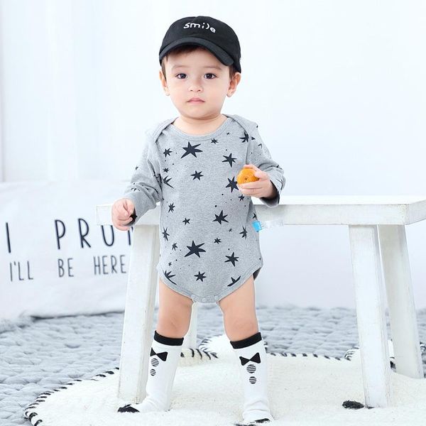 spring and autumn infant pure cotton breathable comfortable long sleeve triangle romper 0-24m baby boys gray star soft clothes rompers, Blue
spring and autumn infant pure cotton breathable comfortable long sleeve triangle romper 0-24m baby boys gray star soft clothes rompers, Blue