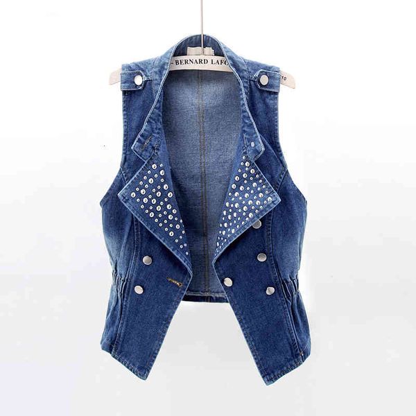 women's vests vintage blue denim women casual slim sleeveless jacket rivets plus size locomotive short waistcoats g247 5jap, Black;white
women's vests vintage blue denim women casual slim sleeveless jacket rivets plus size locomotive short waistcoats g247 5jap, Black;white
