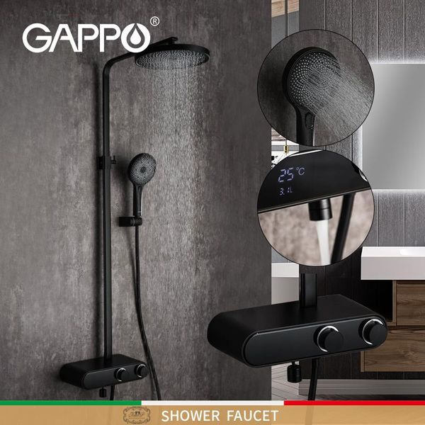 gappo shower faucet modern bathroom rainfall system brass black mixer oversized shelf save space g2495 sets
gappo shower faucet modern bathroom rainfall system brass black mixer oversized shelf save space g2495 sets