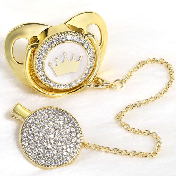 pacifiers# luxury pacifier gold crown clips bling bpa silicone infant for babies chupetes de lujo
pacifiers# luxury pacifier gold crown clips bling bpa silicone infant for babies chupetes de lujo
