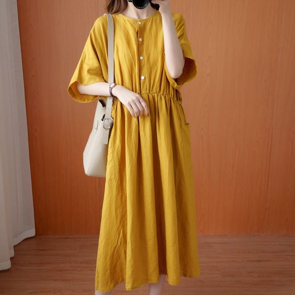women dresses summer 2021 chinese style dress elastic waist cotton linen long casual dresses summer womens clothing china 11345, Red
women dresses summer 2021 chinese style dress elastic waist cotton linen long casual dresses summer womens clothing china 11345, Red