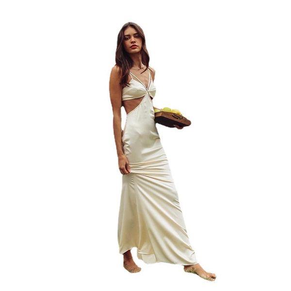 casual dresses 2021 summer women's white sling hollow halter split fishtail long female dress out streetwear, Black;gray
casual dresses 2021 summer women's white sling hollow halter split fishtail long female dress out streetwear, Black;gray
